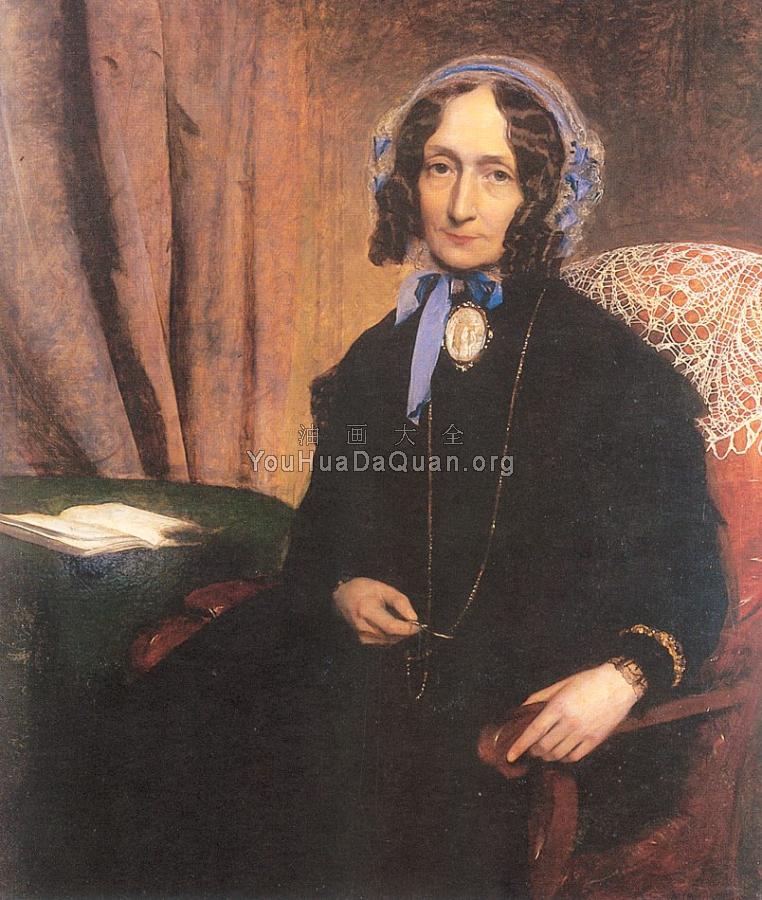 Portrait of an Elderly Woman - 亚瑟·休斯